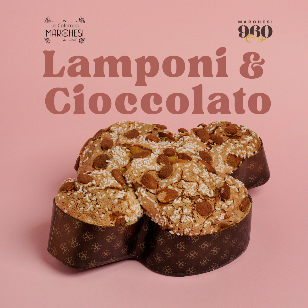 Colomba Lampone e Cioccolato Bianco